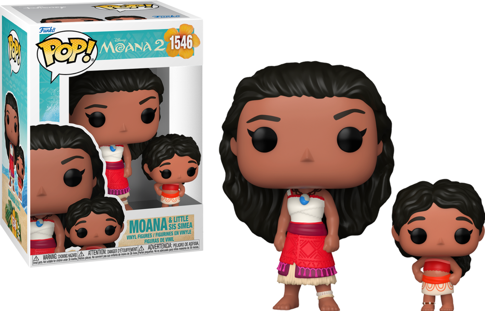 MOANA AND LITTLE SIS SIMEA POP FUNKO FIGURE #1546