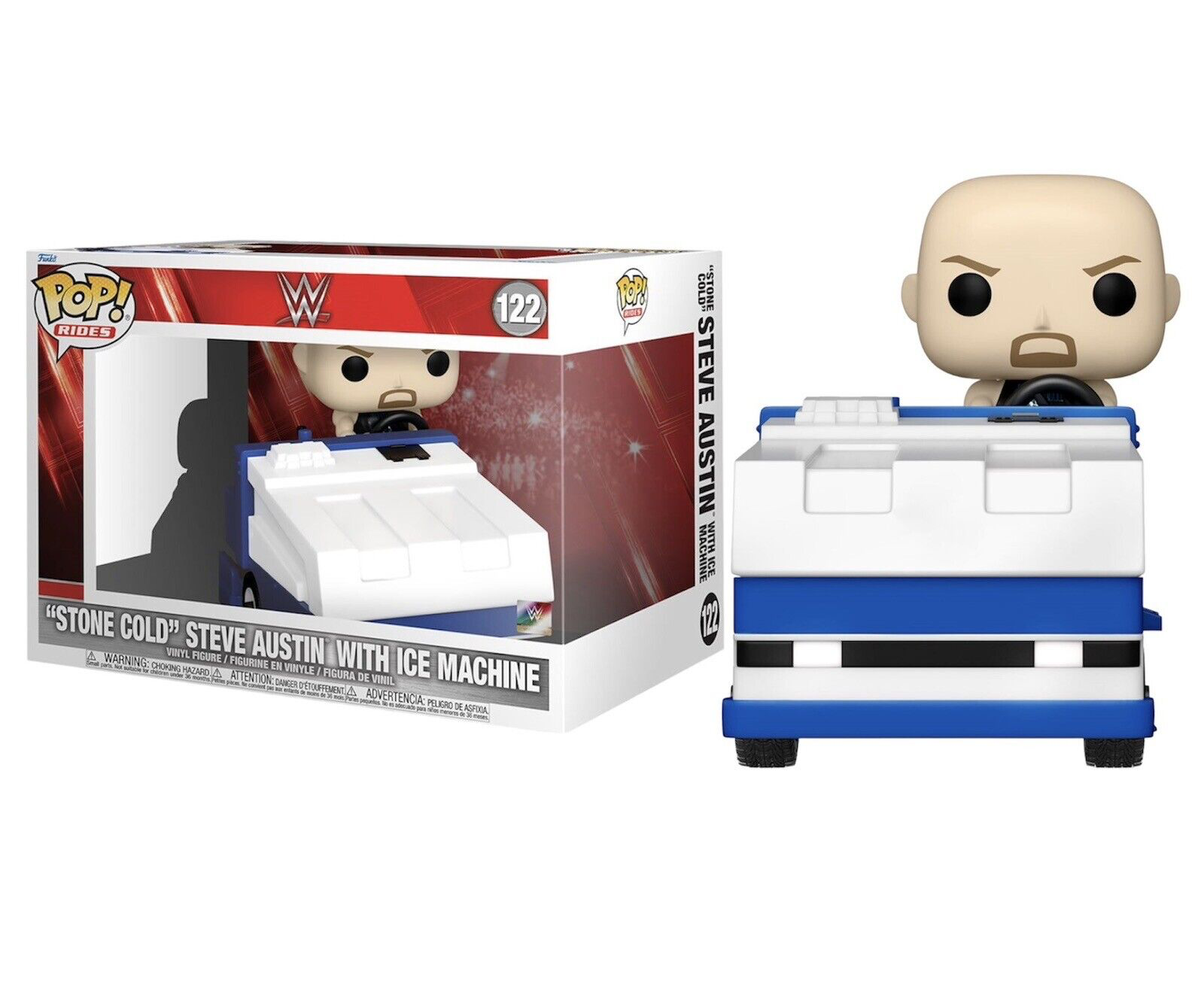 “STONE COLD” STEVE AUSTIN WITH ICE MACHINE POP FUNKO FIGURE #122