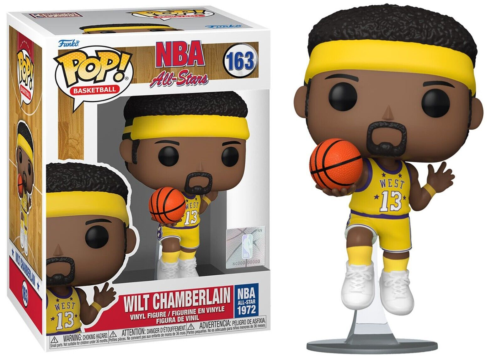 WILT CHAMBERLAIN ALL STAR NBA POP FUNKO FIGURE #163