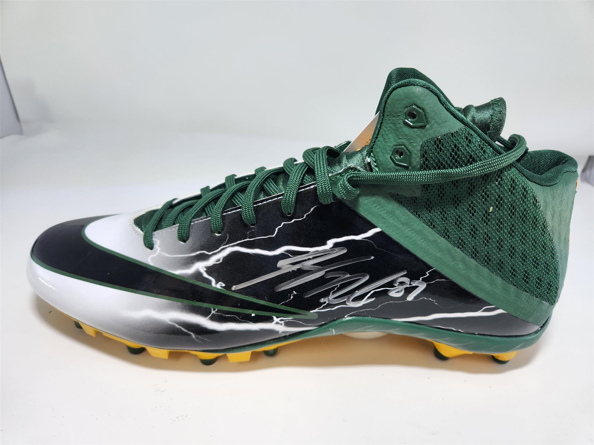 JORDY NELSON SIGNED NIKE GAME ISSUED CLEAT #1 - PACKERS - JSA