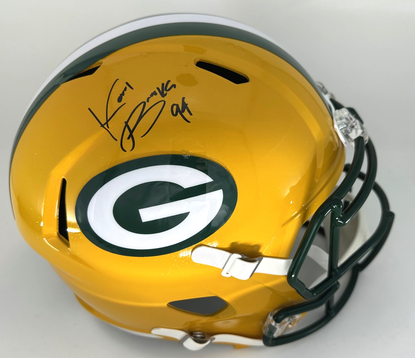 KARL BROOKS SIGNED FULL SIZE PACKERS REPLICA SPEED HELMET - JSA