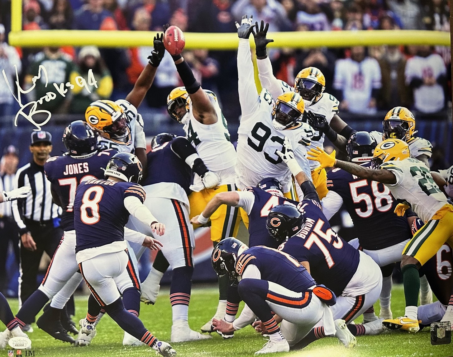 KARL BROOKS SIGNED PACKERS 16X20 PHOTO #1 - JSA