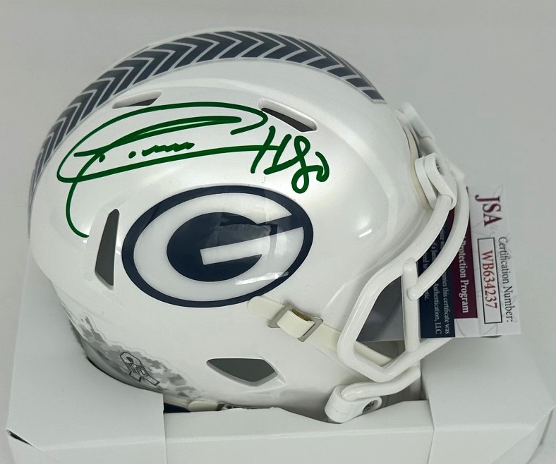 DONALD DRIVER SIGNED RIDDELL PACKERS 2024 SALUTE SPEED MINI HELMET - JSA