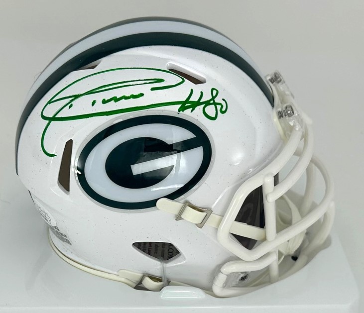 DONALD DRIVER SIGNED RIDDELL PACKERS ALTERNATE WHITE SPEED MINI HELMET - JSA