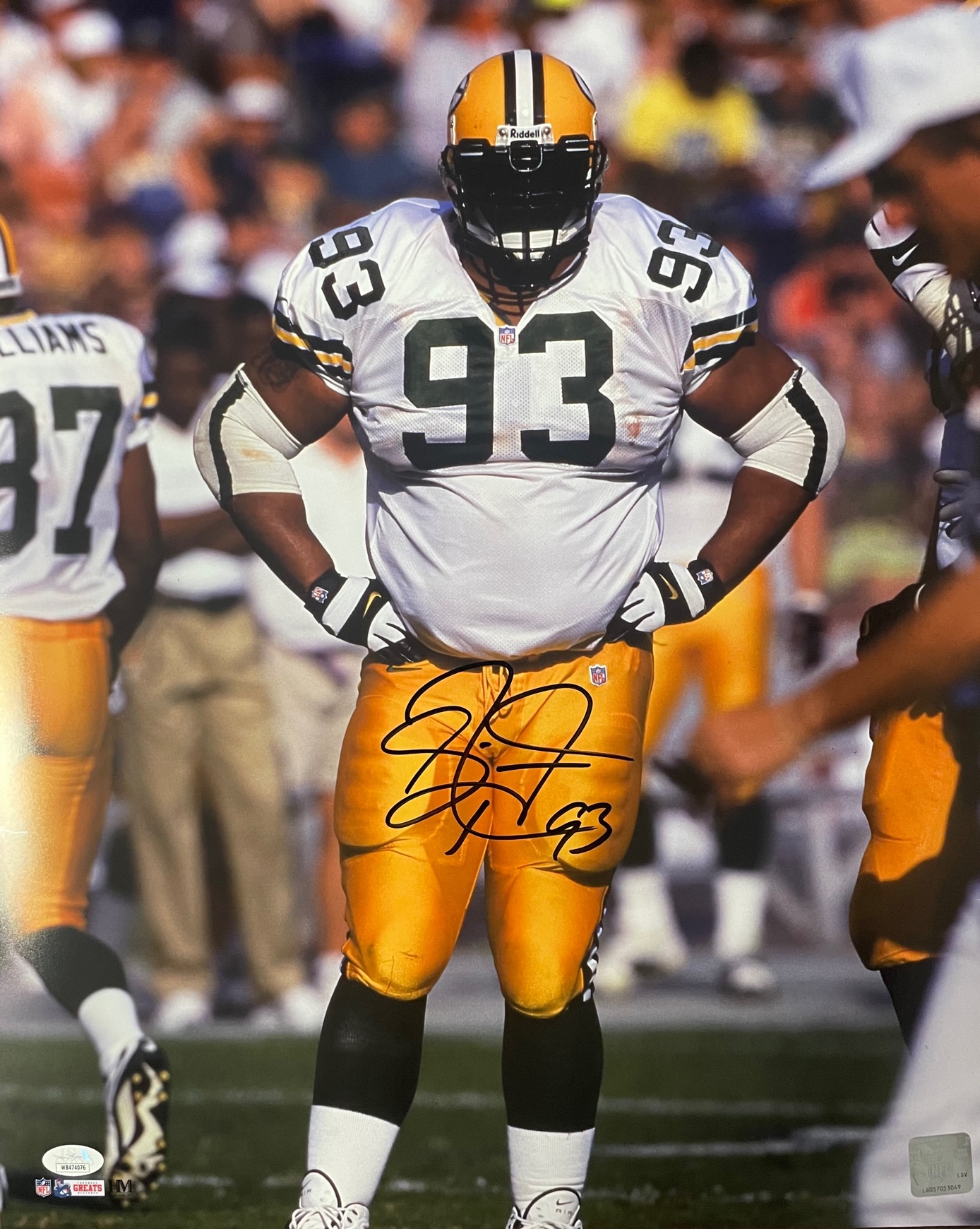 GILBERT BROWN SIGNED 16X20 PACKERS PHOTO #1 - JSA