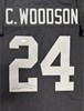 CHARLES WOODSON SIGNED CUSTOM REPLICA RAIDERS JERSEY - JSA