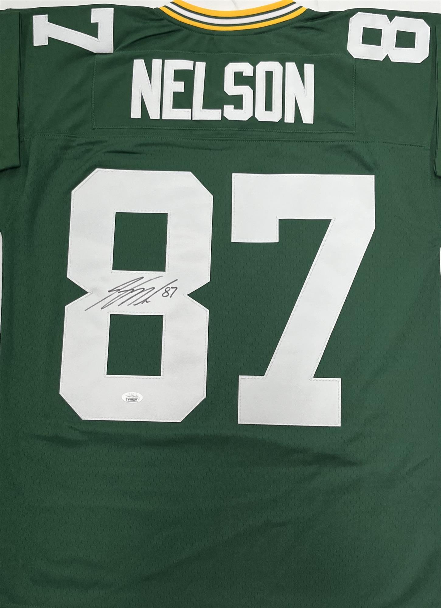 JORDY NELSON SIGNED PACKERS MITCHELL NESS THROWBACK GREEN JERSEY JSA WSC Sports