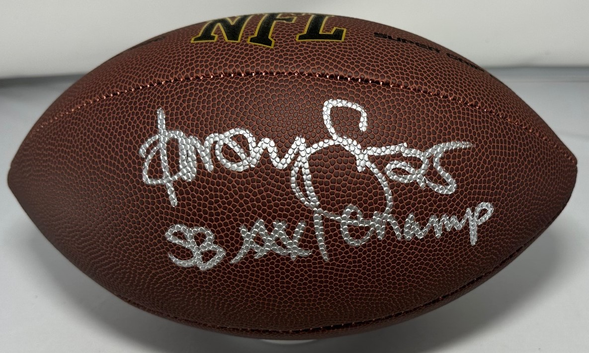 DORSEY LEVENS SIGNED WILSON NFL REPLICA BROWN FOOTBALL W/ SB XXXI - PACKERS - BAS