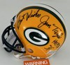 JIM TAYLOR SIGNED RIDDELL PACKERS MINI W/ HOF - JSA