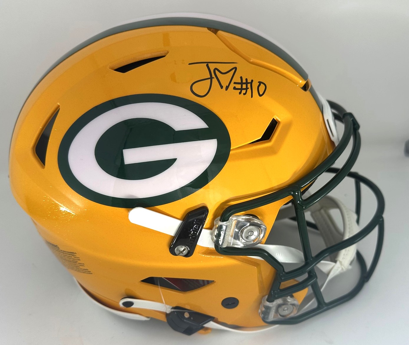 JORDAN LOVE SIGNED FULL SIZE PACKERS AUTHENTIC SPEED FLEX HELMET - BAS