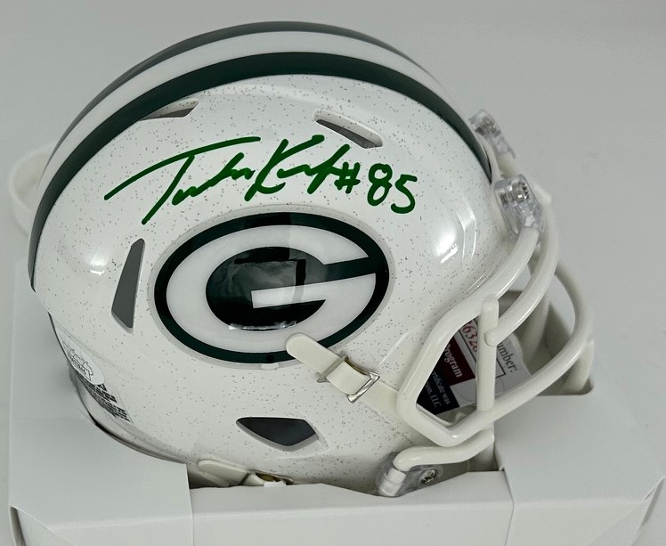 TUCKER KRAFT SIGNED RIDDELL PACKERS ALTERNATE WHITE SPEED MINI HELMET - JSA