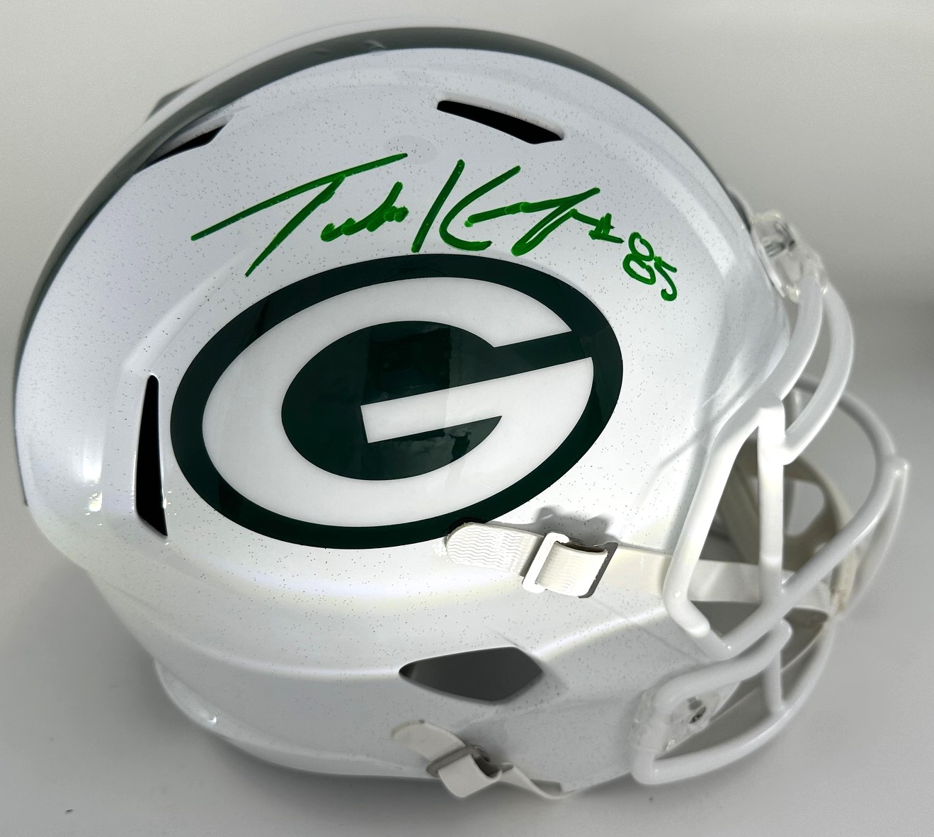 TUCKER KRAFT SIGNED FULL SIZE PACKERS REPLICA ALTERNATE SPEED HELMET - JSA