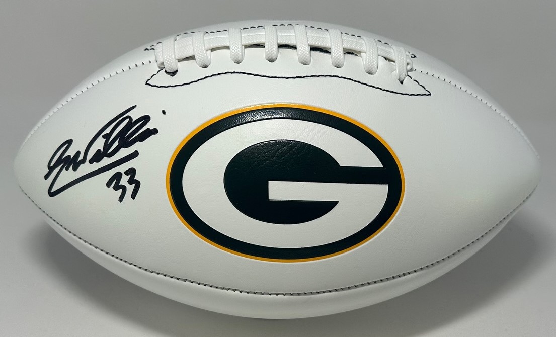 EVAN WILLIAMS SIGNED WILSON WHITE PANEL PACKERS LOGO FOOTBALL - JSA