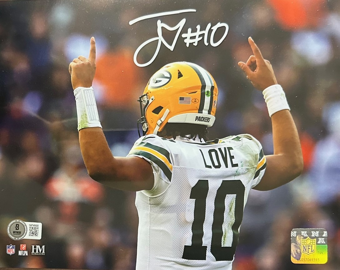 JORDAN LOVE SIGNED PACKERS 8X10 PHOTO #10 - BAS