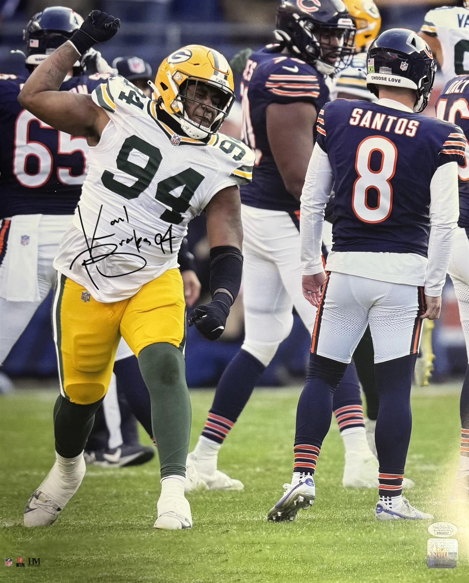 KARL BROOKS SIGNED PACKERS 16X20 PHOTO #2 - JSA