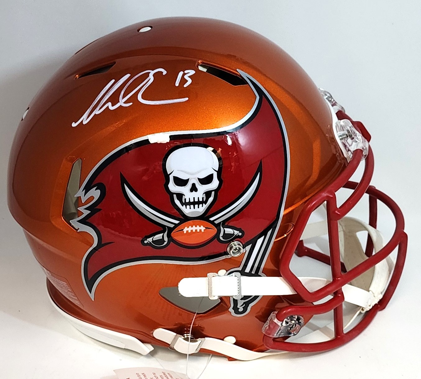 MIKE EVANS SIGNED FULL SIZE RIDDELL BUCCANEERS FLASH AUTHENTIC SPEED HELMET - BAS