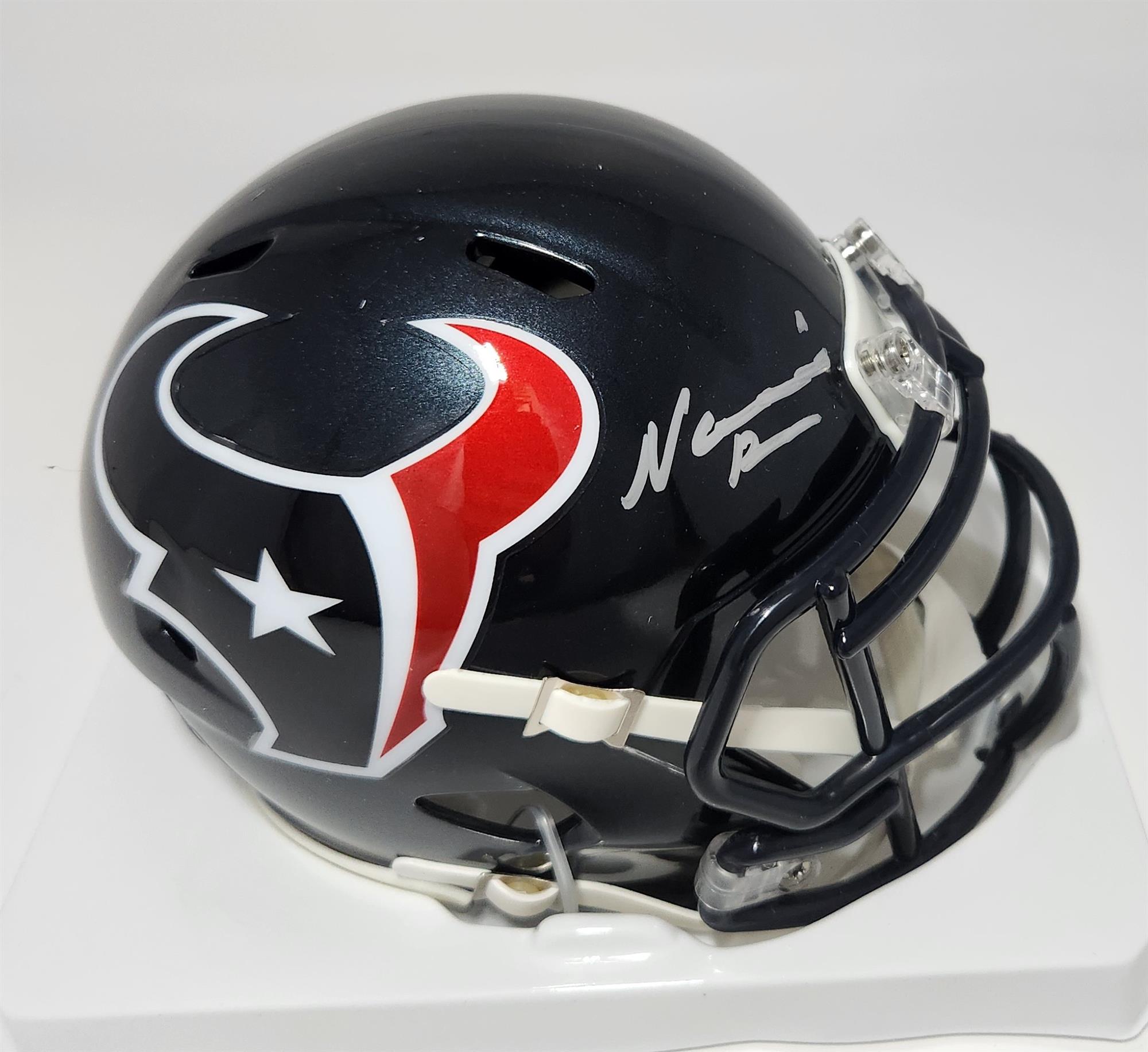 NICO COLLINS SIGNED TEXANS SPEED MINI HELMET - BAS