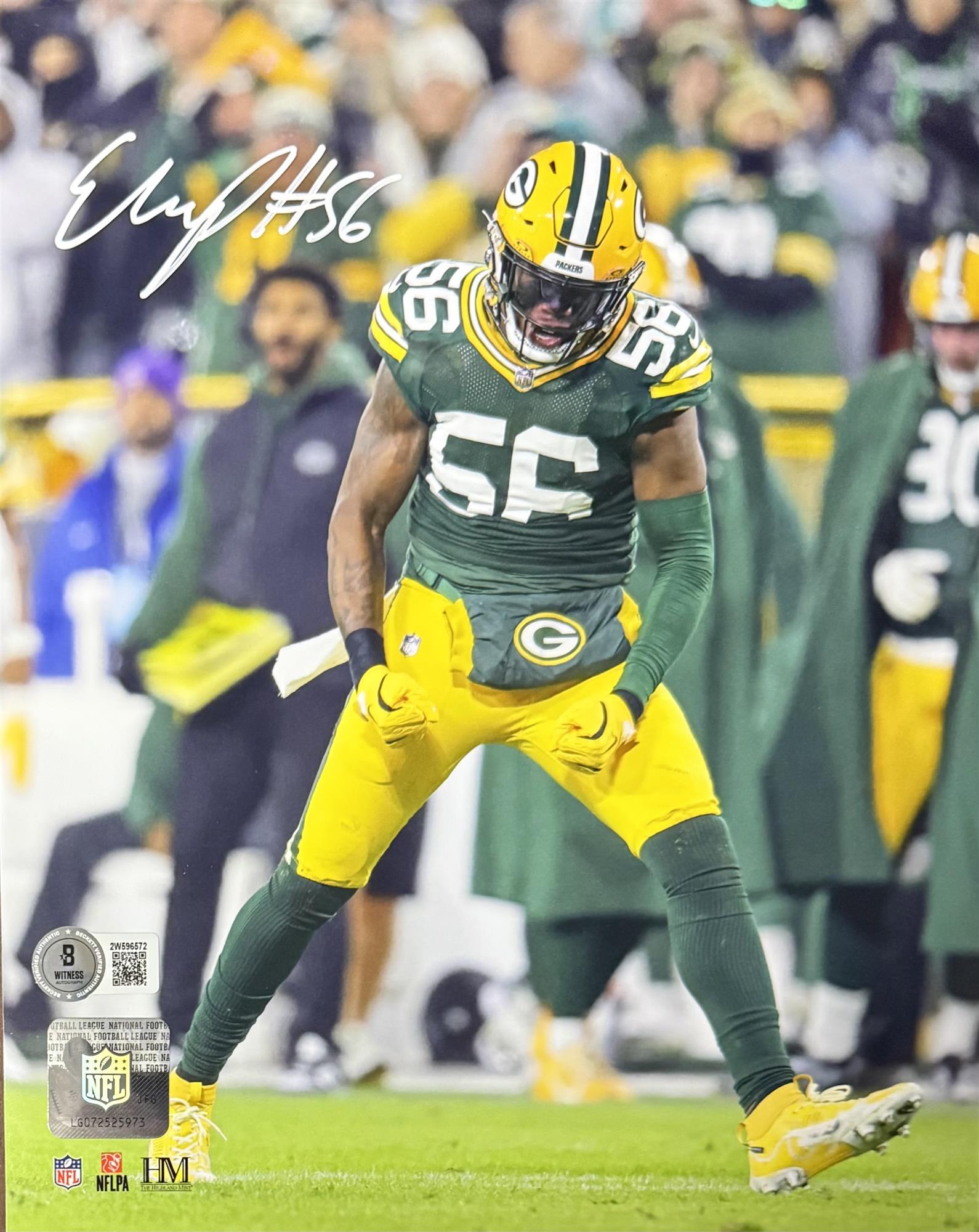 EDGERRIN COOPER SIGNED 8X10 PACKERS PHOTO #1