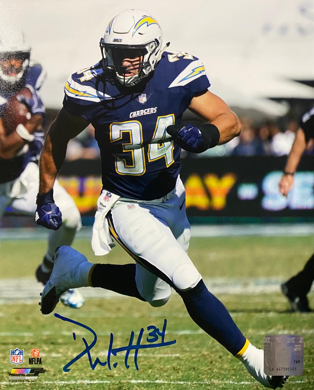 DEREK WATT SIGNED 8X10 LA CHARGERS PHOTO #1