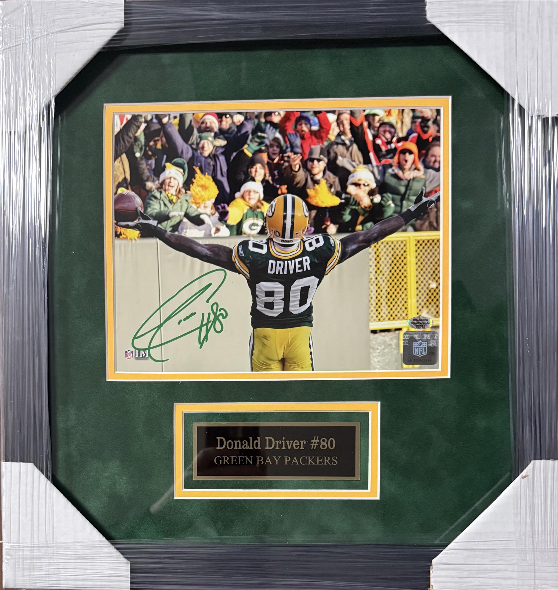 DONALD DRIVER FRAMED SIGNED PACKERS 8X10 PHOTO #10