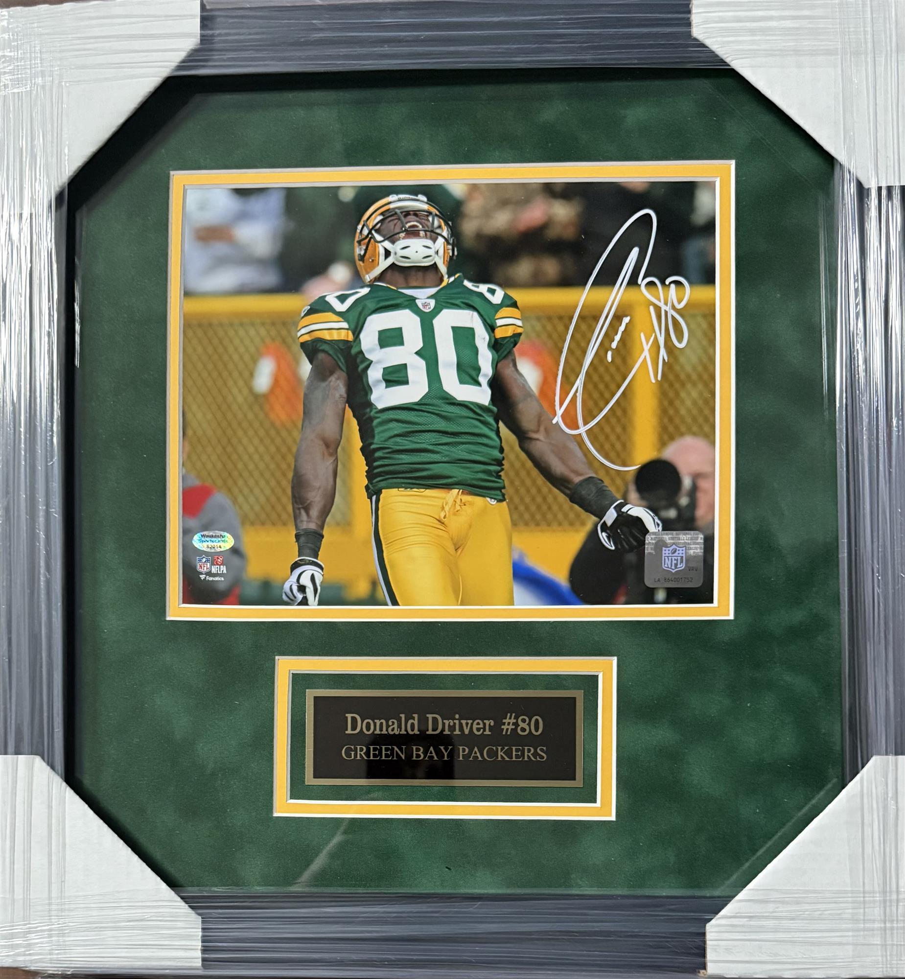 DONALD DRIVER FRAMED SIGNED PACKERS 8X10 PHOTO #23