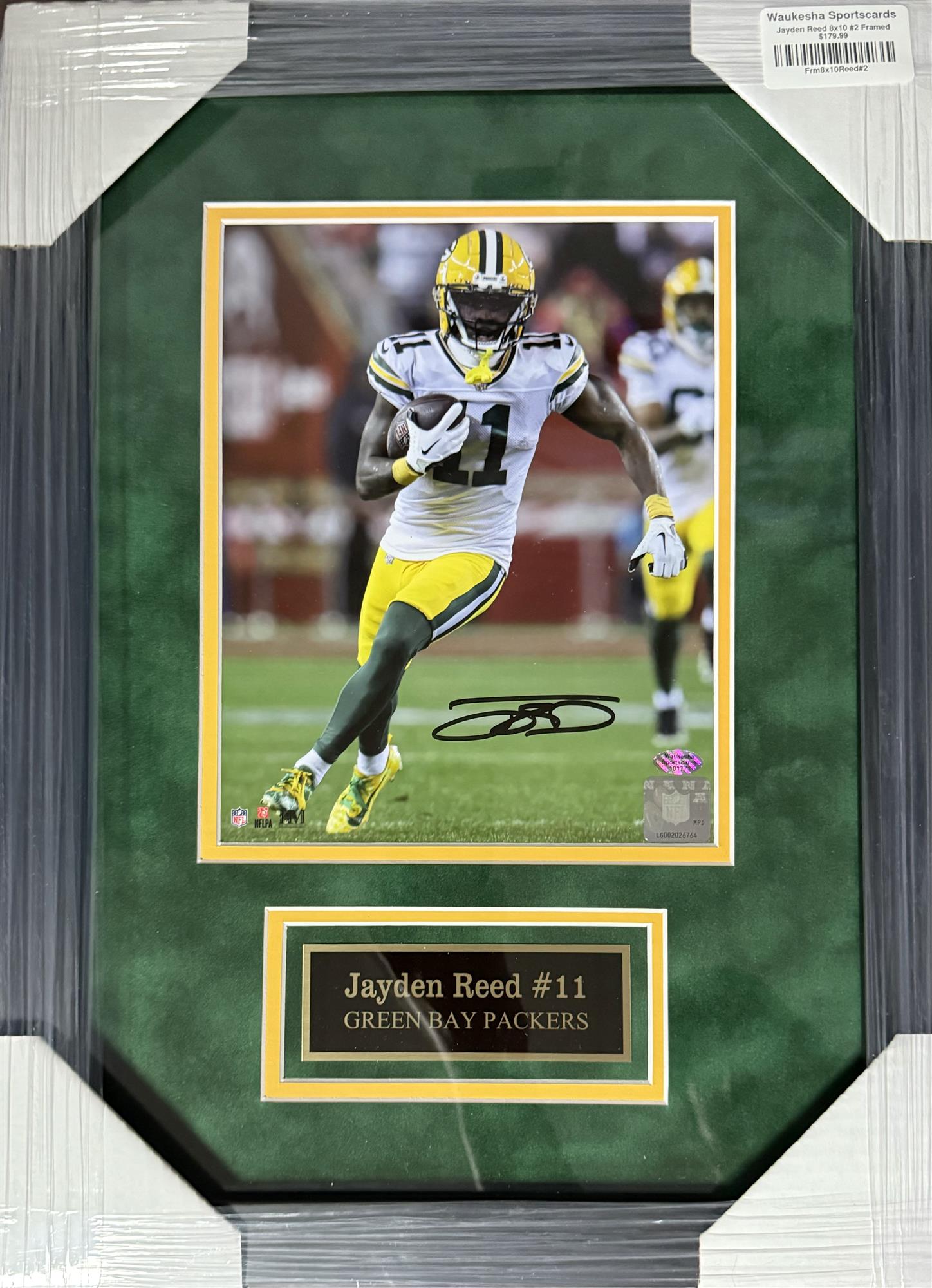 JAYDEN REED FRAMED SIGNED PACKERS 8X10 PHOTO #2