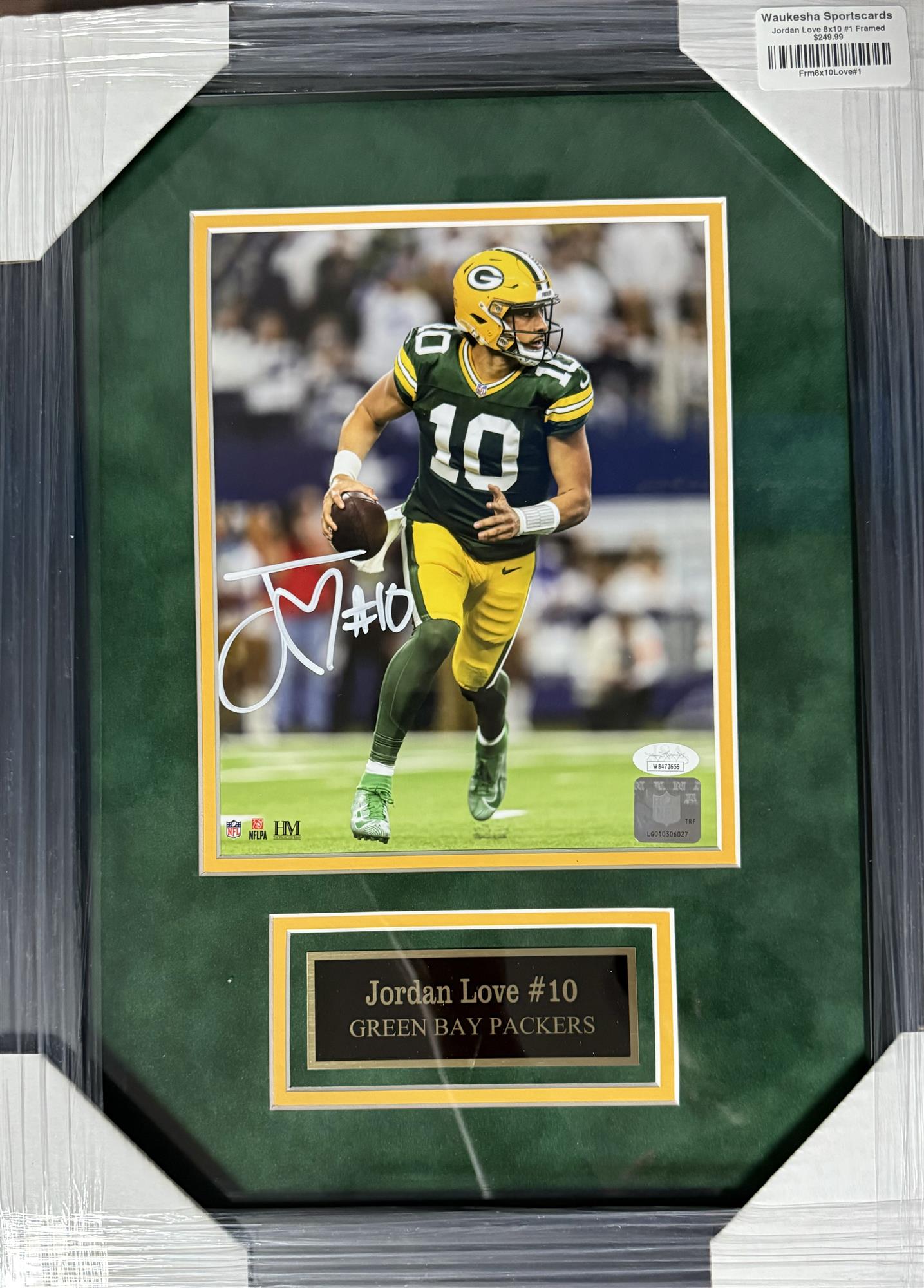 JORDAN LOVE FRAMED SIGNED PACKERS 8X10 PHOTO #1