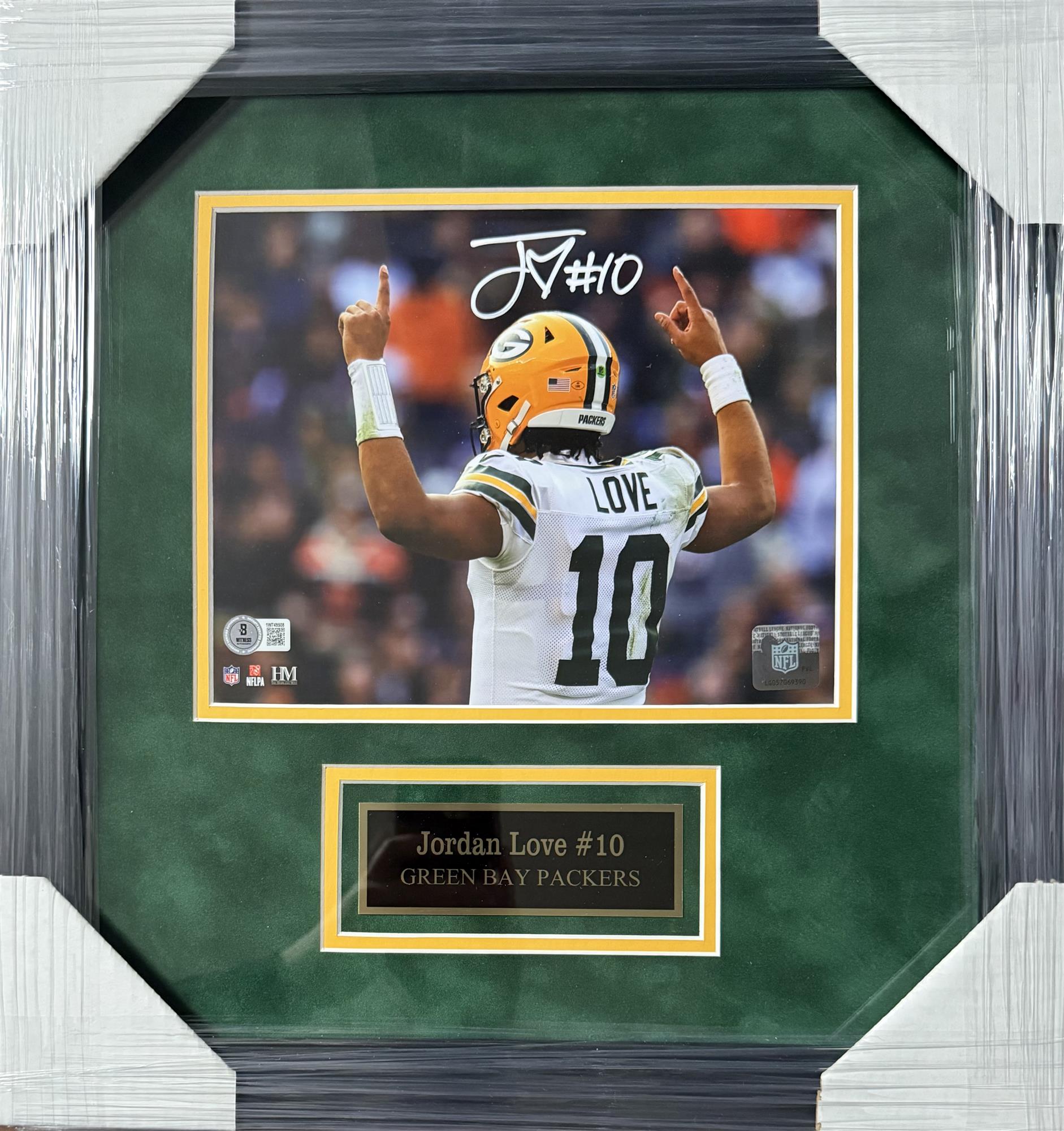 JORDAN LOVE FRAMED SIGNED PACKERS 8X10 PHOTO #10