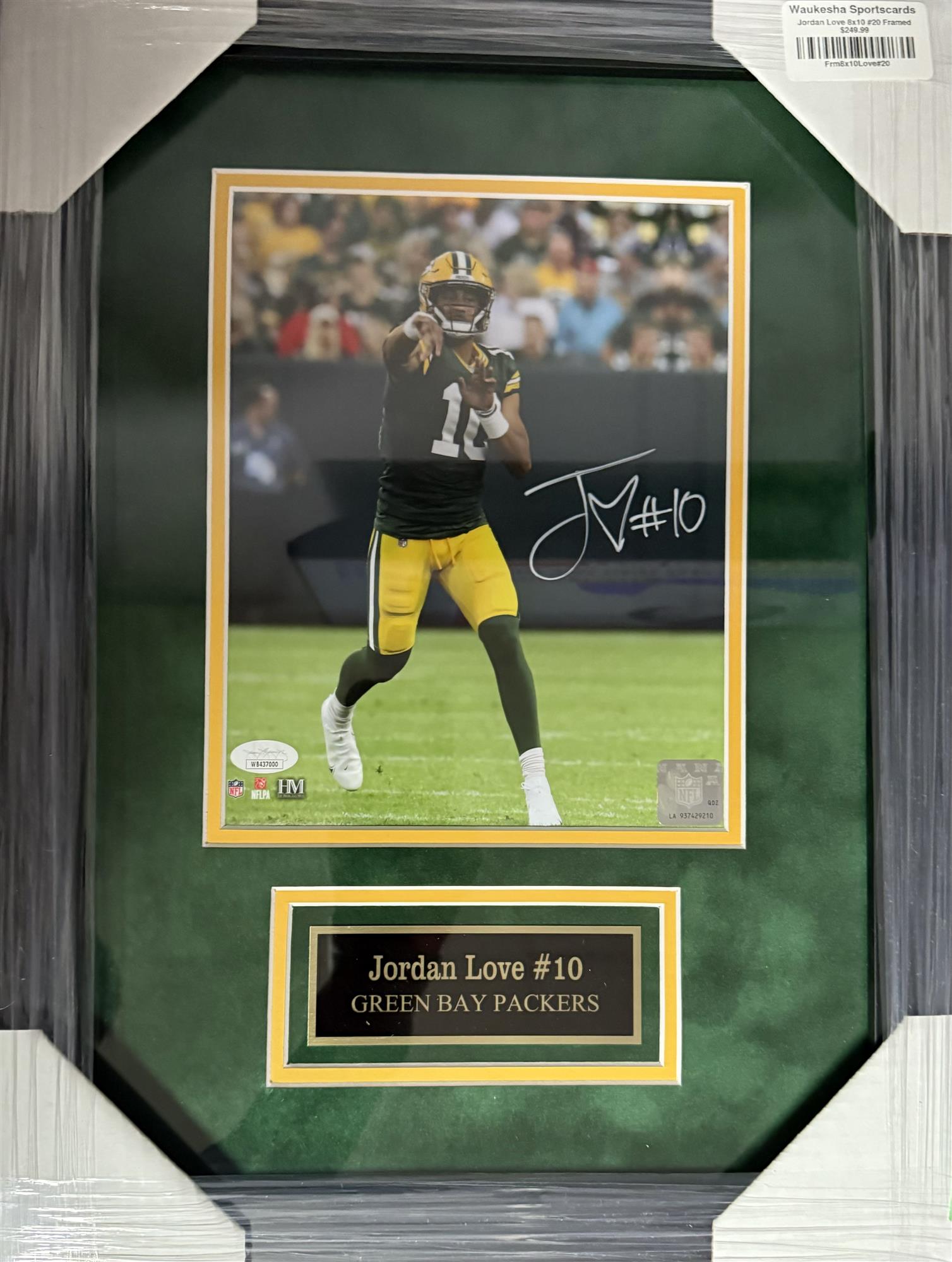 JORDAN LOVE FRAMED SIGNED PACKERS 8X10 PHOTO #20