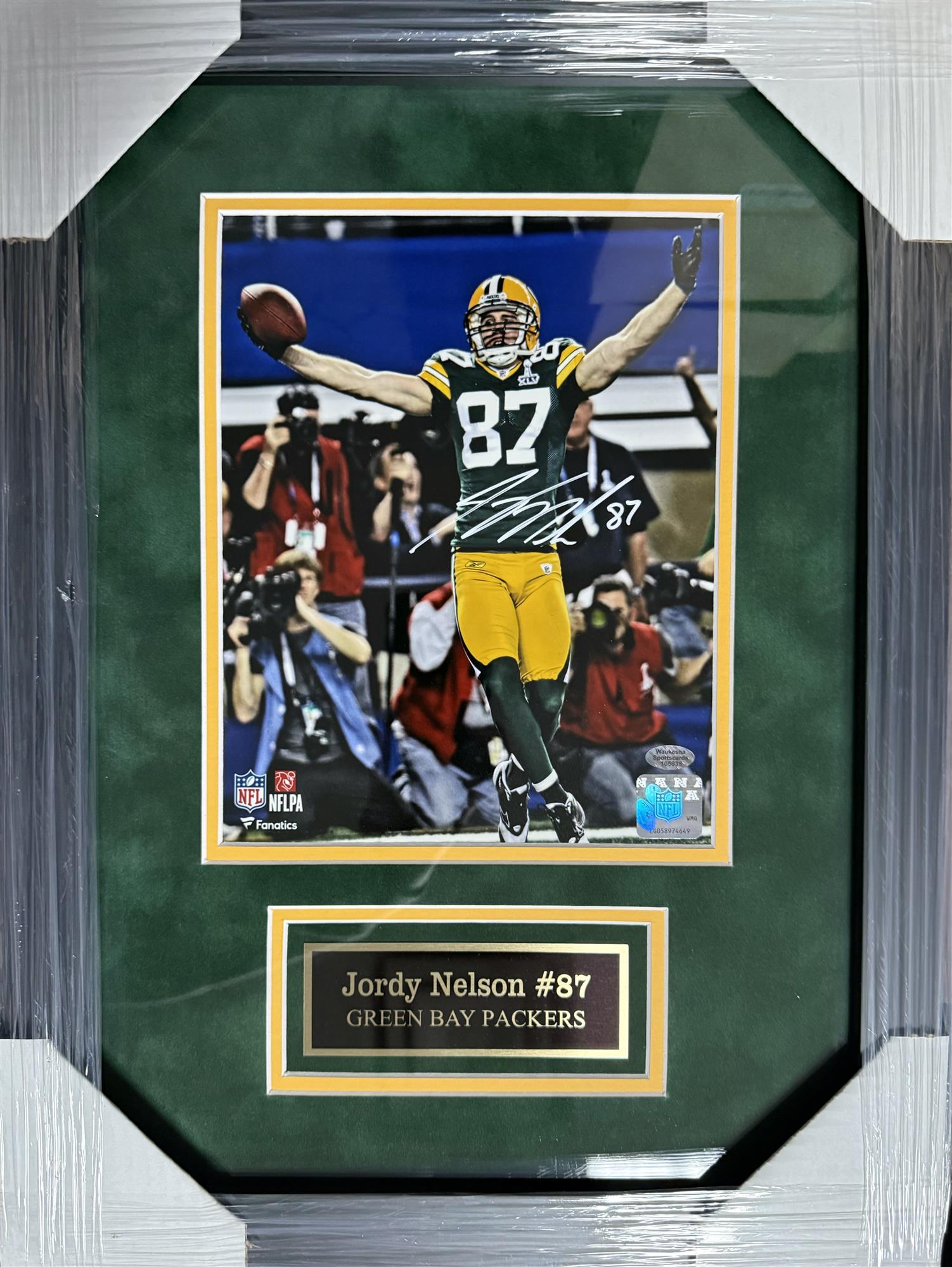 JORDY NELSON FRAMED SIGNED PACKERS 8X10 PHOTO #13