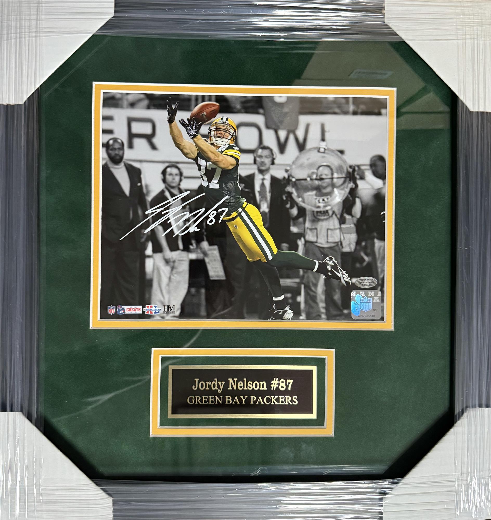 JORDY NELSON FRAMED SIGNED PACKERS 8X10 PHOTO #20