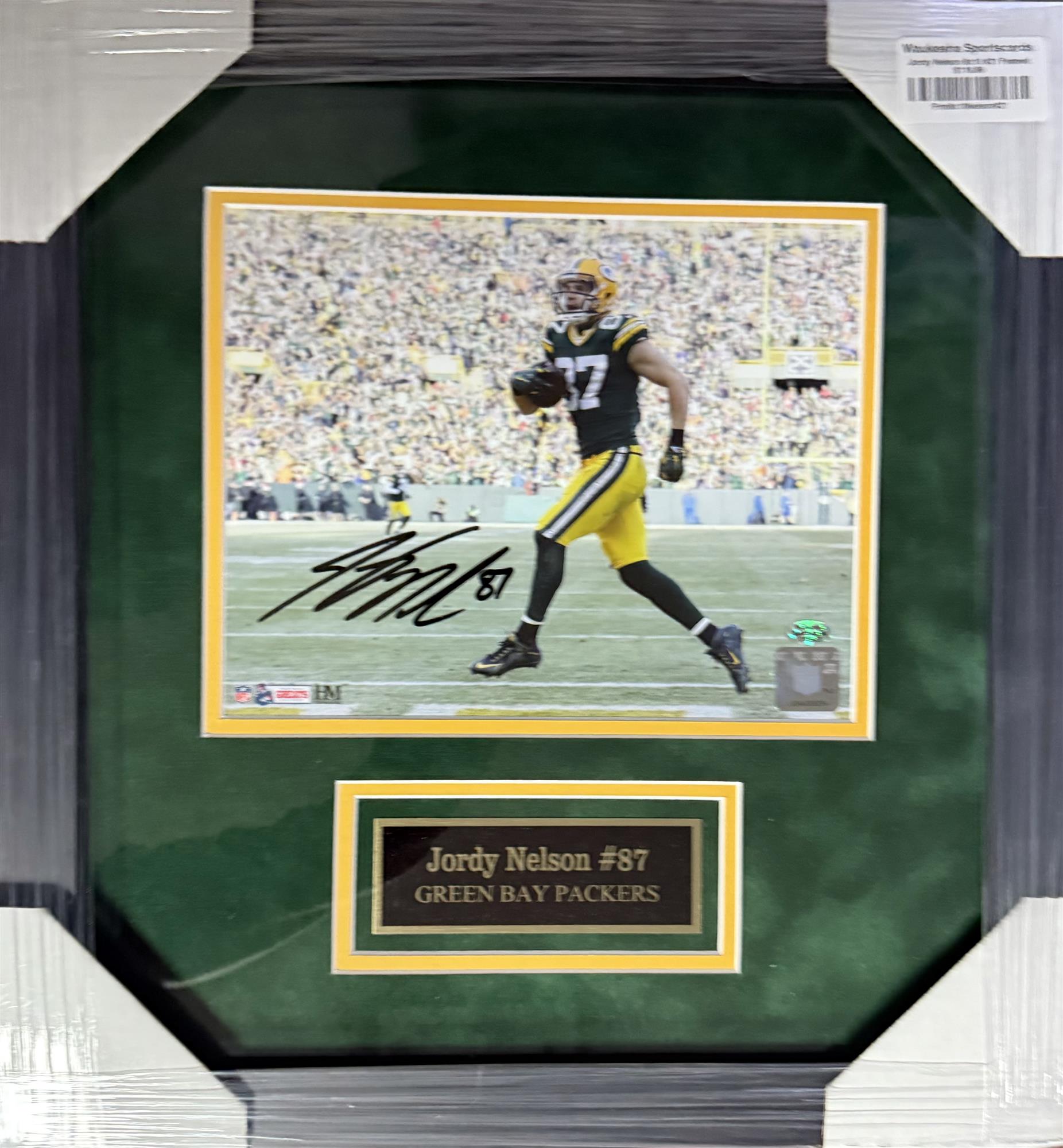 JORDY NELSON FRAMED SIGNED PACKERS 8X10 PHOTO #21