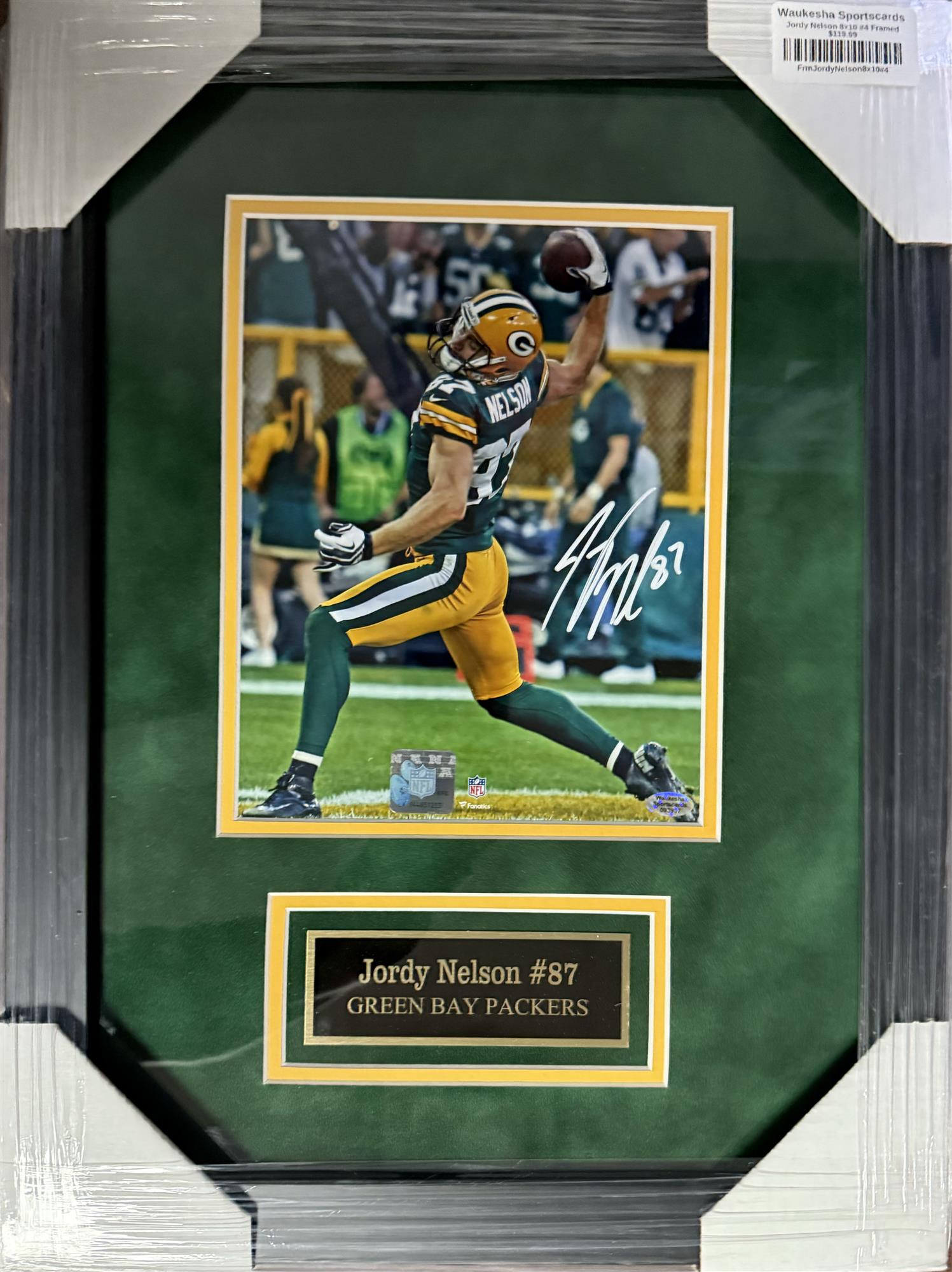 JORDY NELSON FRAMED SIGNED PACKERS 8X10 PHOTO #4