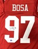 NICK BOSA SIGNED CUSTOM REPLICA SF 49ERS REPLICA JERSEY - BAS