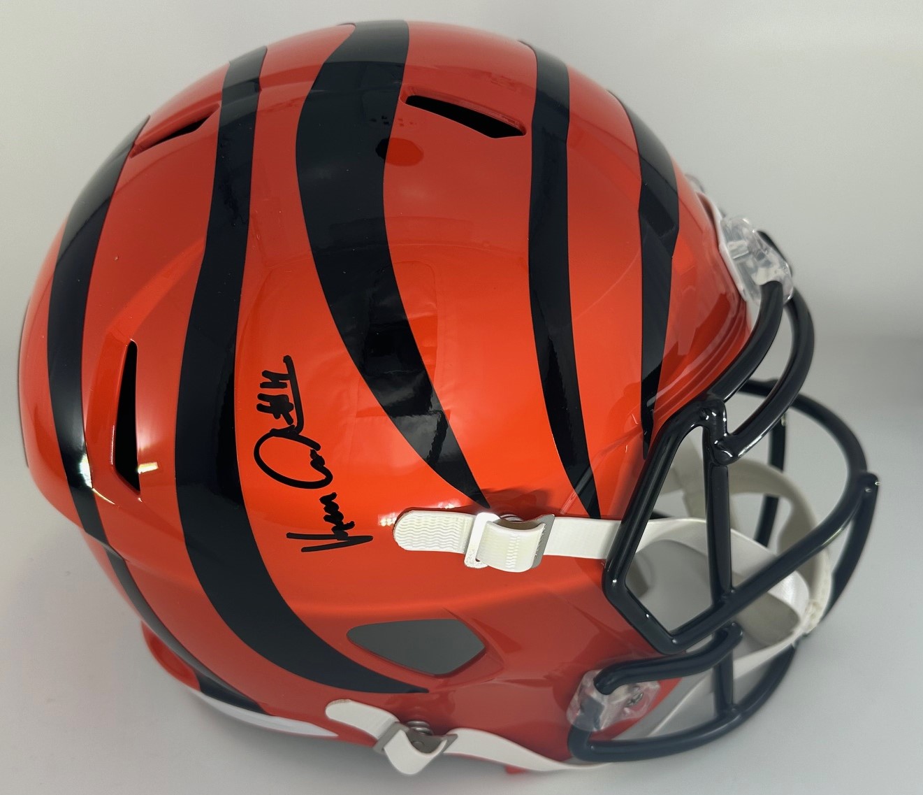 KEN ANDERSON SIGNED FULL SIZE REPLICA SPEED BENGALS HELMET - JSA