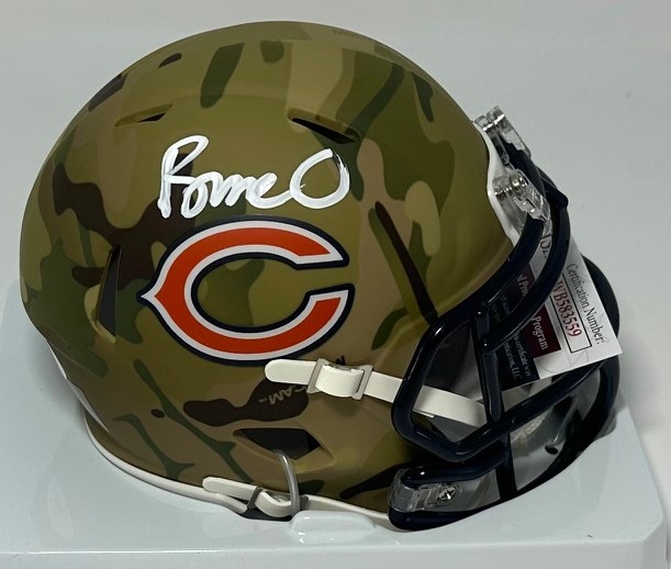 ROME ODUNZE SIGNED BEARS CAMO SPEED MINI HELMET - BAS