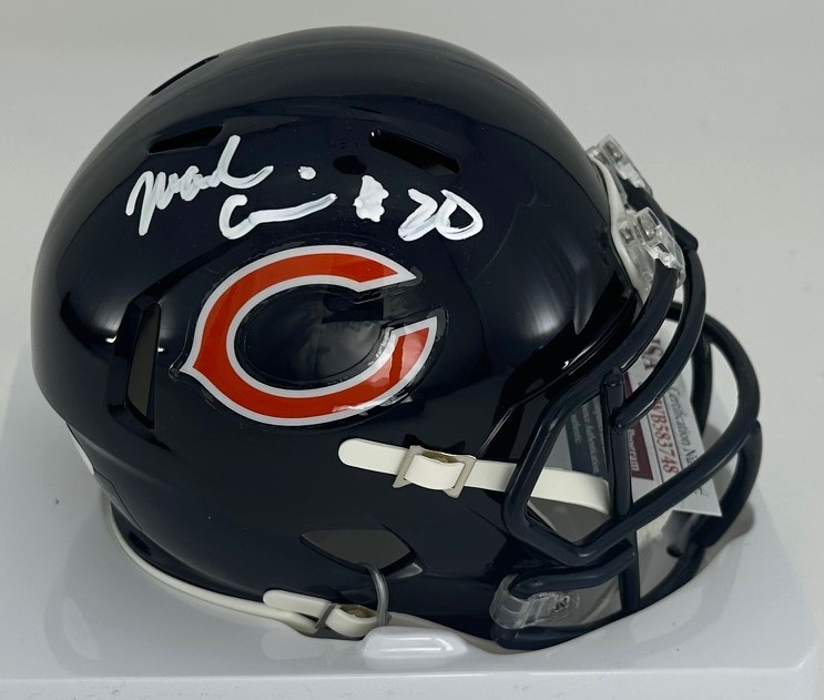 MARK CARRIER SIGNED BEARS SPEED MINI HELMET - JSA