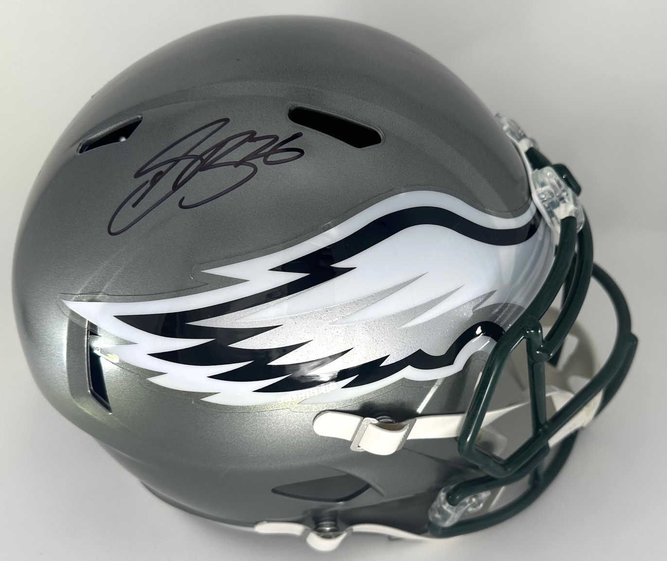 SAQUON BARKLEY SIGNED FULL SIZE REPLICA FLASH SPEED EAGLES HELMET - BAS