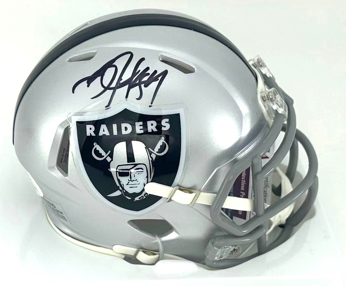 BO JACKSON SIGNED RIDDELL RAIDERS SPEED MINI HELMET - JSA