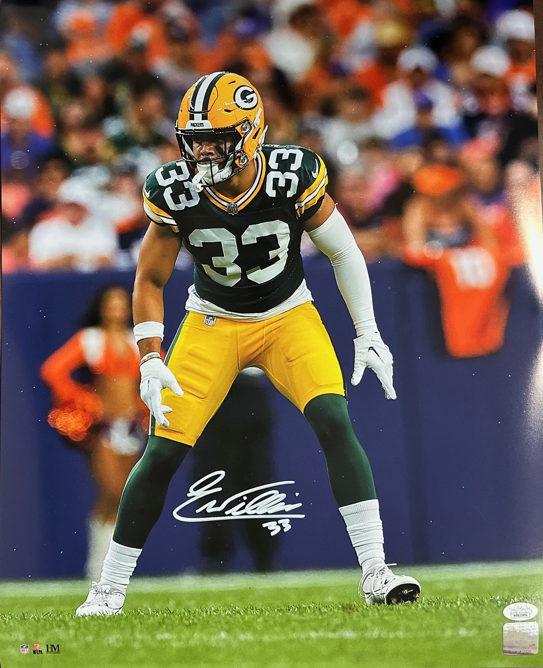 EVAN WILLIAMS SIGNED PACKERS 16X20 PHOTO #1 - JSA