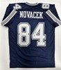 JAY NOVACEK SIGNED CUSTOM BLUE COWBOYS JERSEY AUTO - BAS