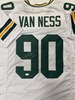 LUKAS VAN NESS SIGNED CUSTOM REPLICA PACKERS WHITE JERSEY - JSA