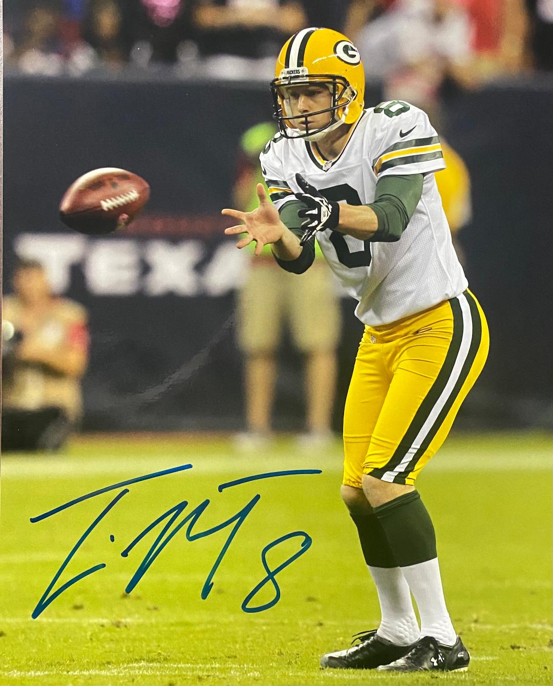 TIM MASTHAY SIGNED 8X10 PACKERS PHOTO #1