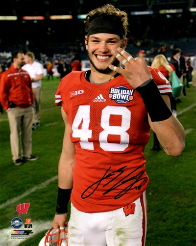 JACK CICHY SIGNED WI BADGERS 8X10 PHOTO #1