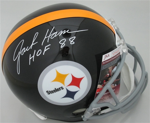 JACK HAM SIGNED FULL SIZE REPLICA STEELERS HELMET - JSA