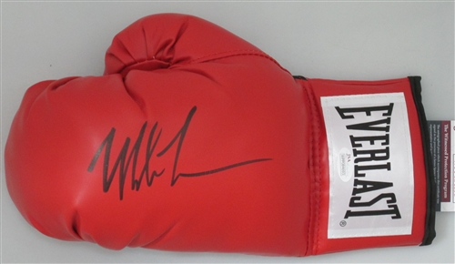 MIKE TYSON SIGNED RED EVERLAST BOXING GLOVE