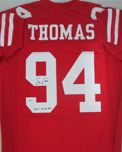 SOLOMON THOMAS SIGNED 49ERS CUSTOM JERSEY W/ 1ST RND PICK - BCA