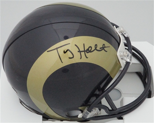 TORRY HOLT SIGNED ST LOUIS RAMS MINI HELMET - BCA