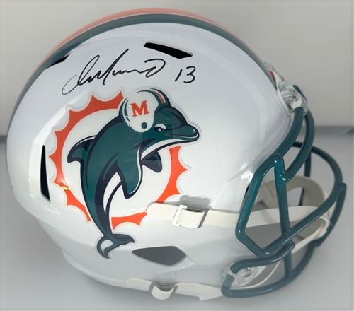 DAN MARINO SIGNED FULL SIZE DOLPHINS REPLICA SPEED HELMET - JSA