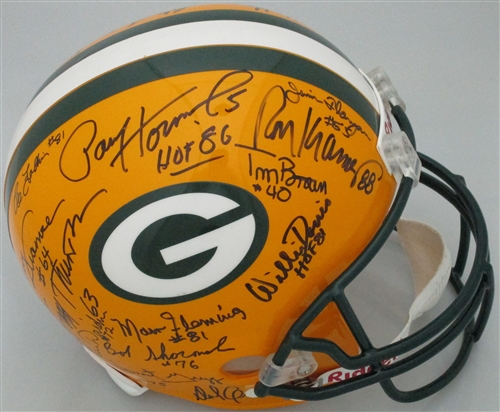 GREEN BAY PACKERS LOMBARDI ERA MULTI SIGNED FULL SIZE REPLICA HELMET - TEAM